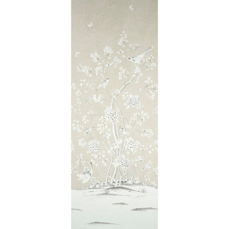 Schumacher Chinois Palais Panel Stone Wallpaper