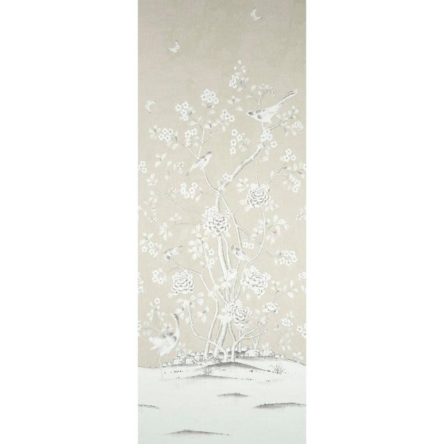 Schumacher Chinois Palais Panel Stone Wallpaper