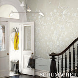 Schumacher Chinois Palais Panel Stone Wallpaper