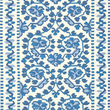 Schumacher Jasmine Indigo Wallpaper