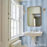 Schumacher Jasmine Indigo Wallpaper