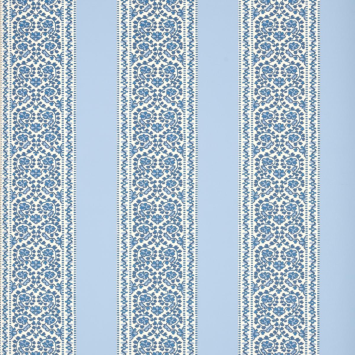 Schumacher Jasmine Indigo Wallpaper