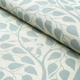 Schumacher Kayon Sisal Panel Soft Blue Wallpaper