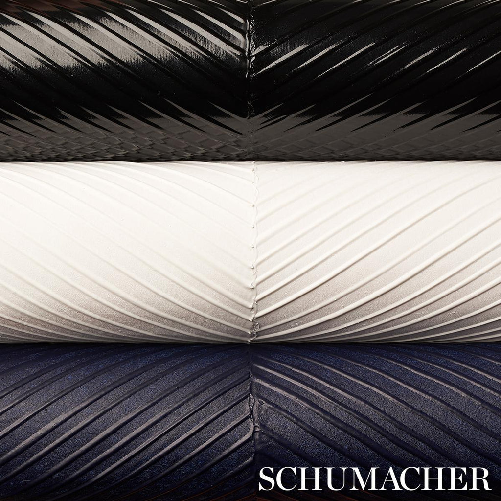 Schumacher Chevron Texture Onyx Wallpaper