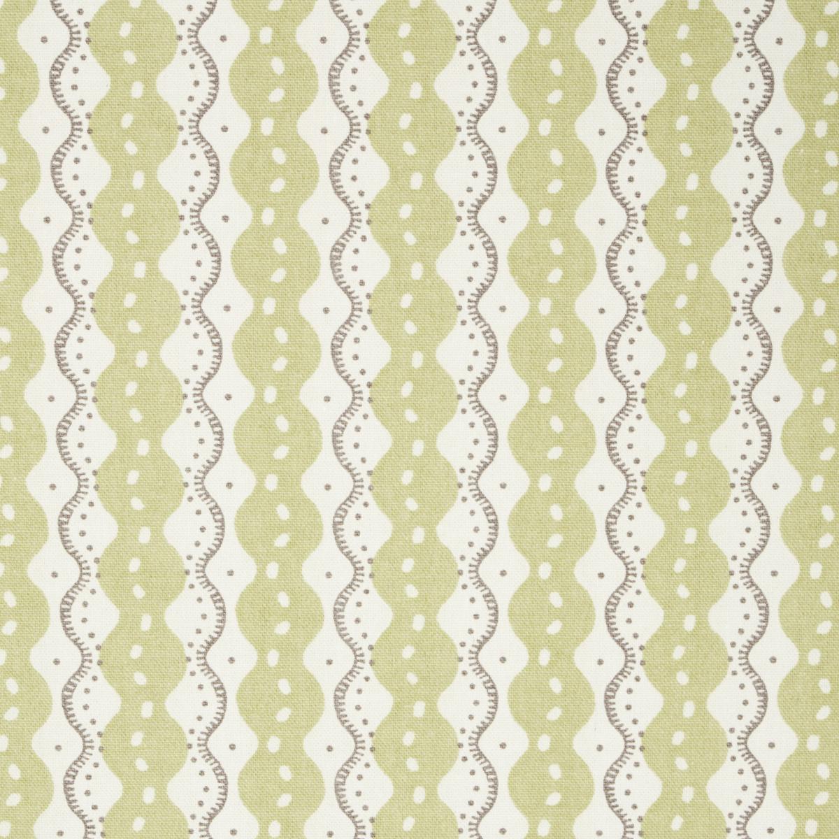 Schumacher Centipede Stripe Pea Fabric