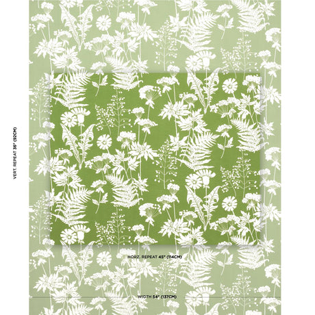 Schumacher Spring Floral Indoor/Outdoor Green Fabric