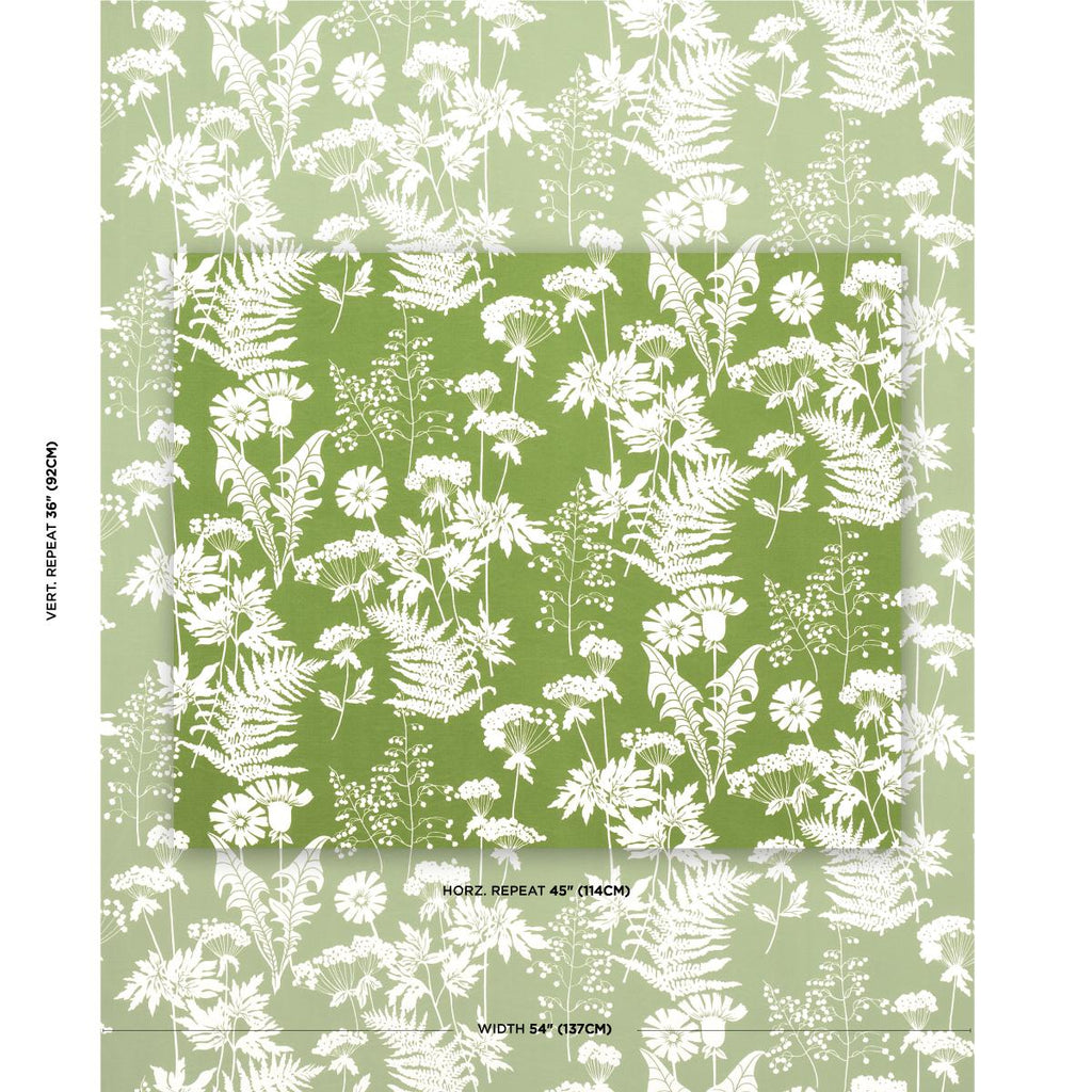 Schumacher Spring Floral Indoor/Outdoor Green Fabric