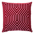 Schumacher Fushia 18" x 18" Vanderbilt Velvet Pillow