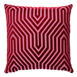 Schumacher Fushia 18" x 18" Vanderbilt Velvet Pillow