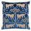 Schumacher Sapphire 18" x 18" Woodland Leopard Velvet Pillow