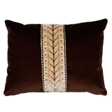 Schumacher Sepia 16" x 12" Marion Velvet Pillow