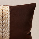 Schumacher Sepia 16" x 12" Marion Velvet Pillow