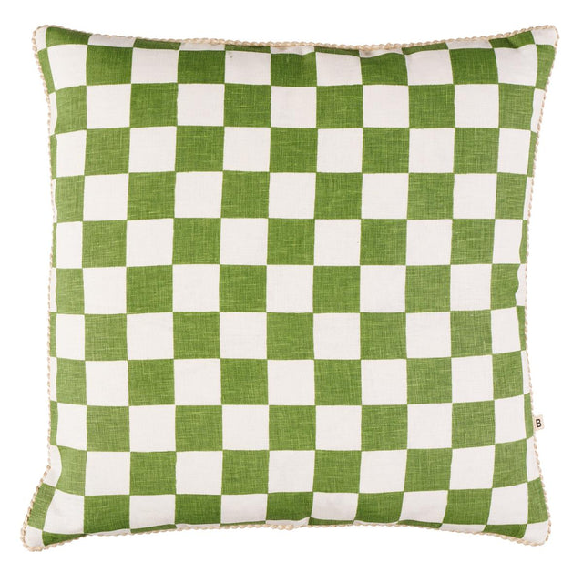 Schumacher Small Checkers 20" Thyme 20" x 20" Pillow