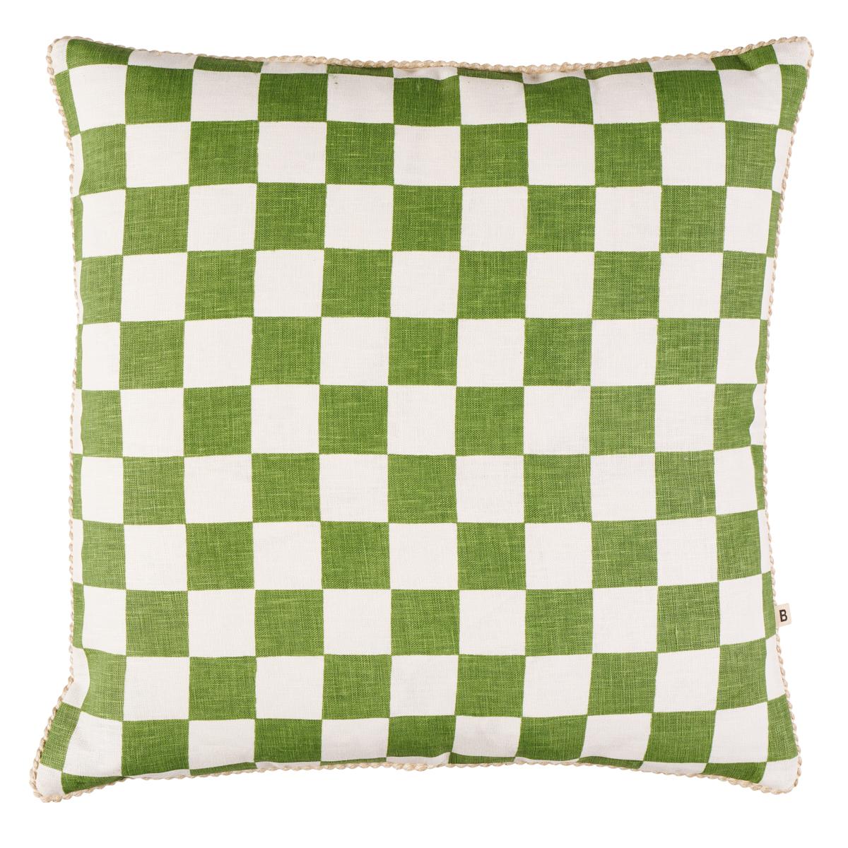 Schumacher Small Checkers 20" Thyme 20" x 20" Pillow