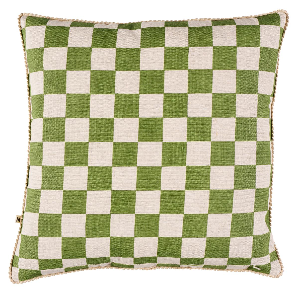 Schumacher Small Checkers 20" Thyme 20" x 20" Pillow