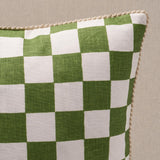 Schumacher Small Checkers 20" Thyme 20" x 20" Pillow