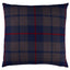 Schumacher Navy 22" x 22" Montana Wool Plaid Pillow