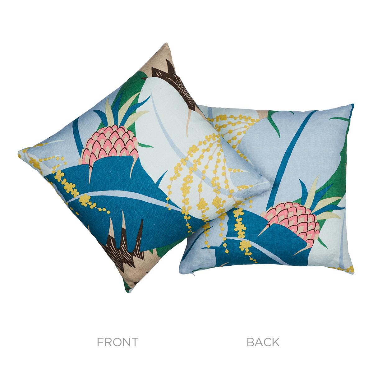 Schumacher Peacock 18" x 18" Ananas Pillow