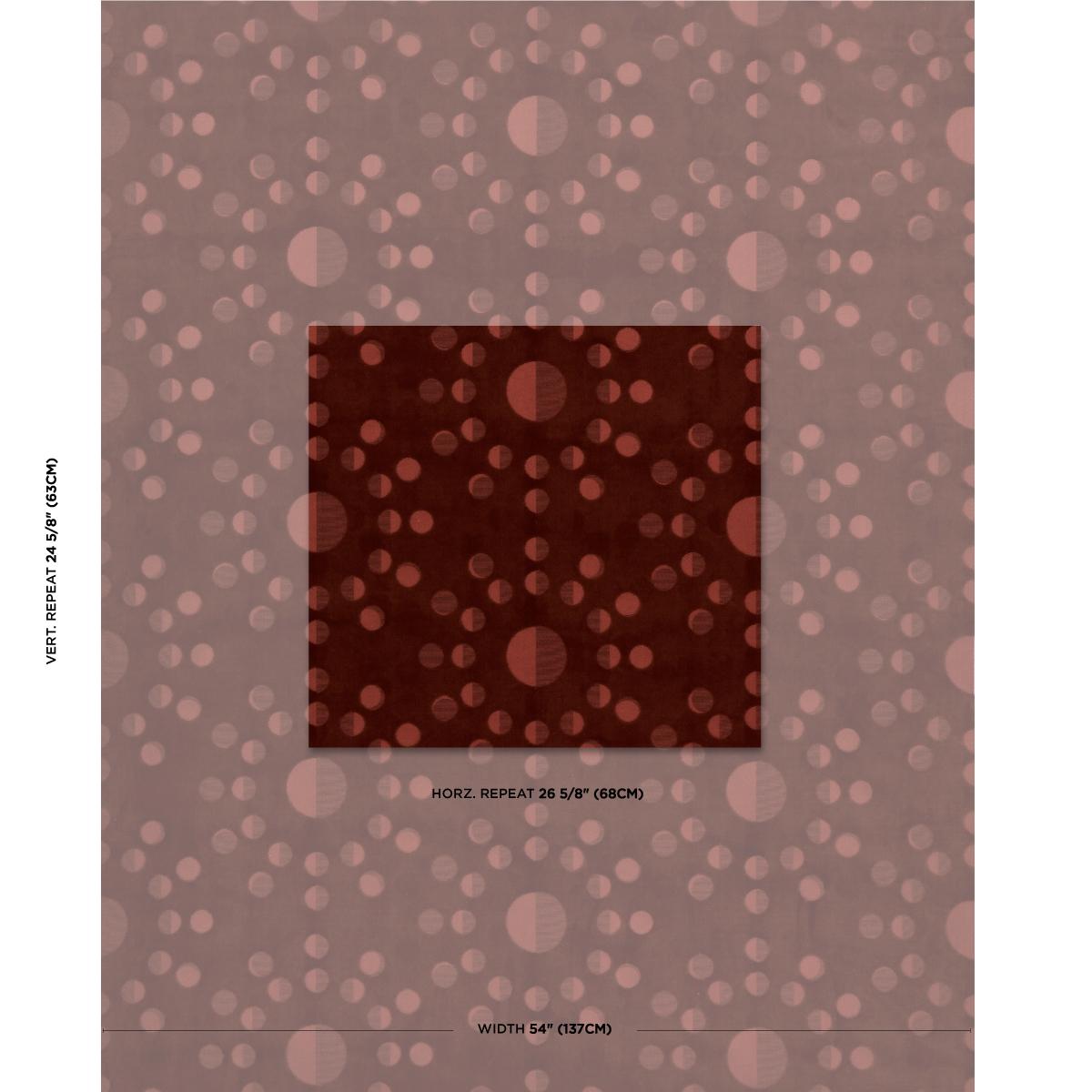 Schumacher Moon Phase Velvet Red Fabric