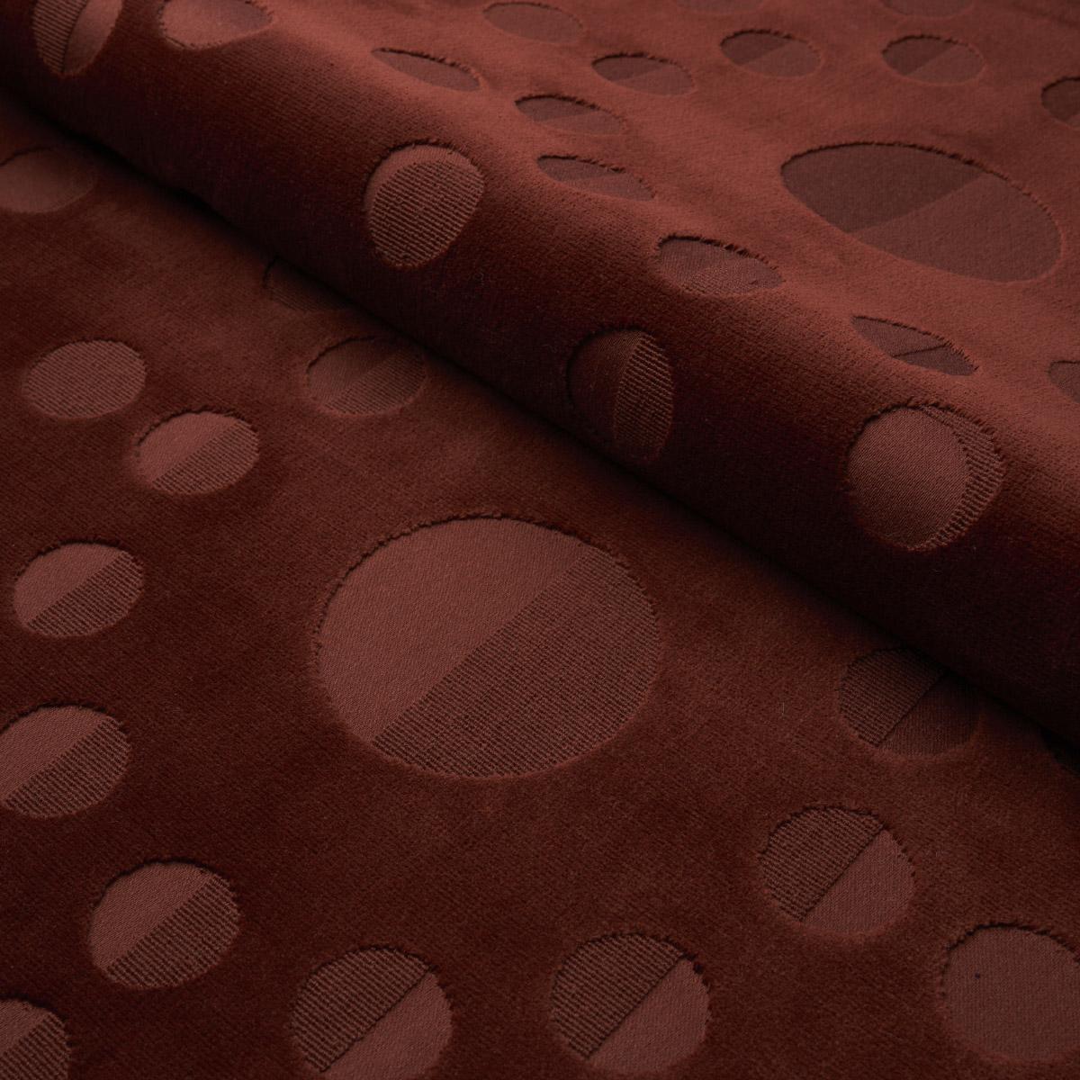 Schumacher Moon Phase Velvet Red Fabric