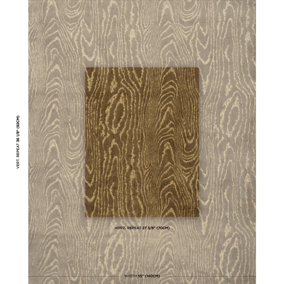 Schumacher Marisa Moire Velvet Camel Fabric