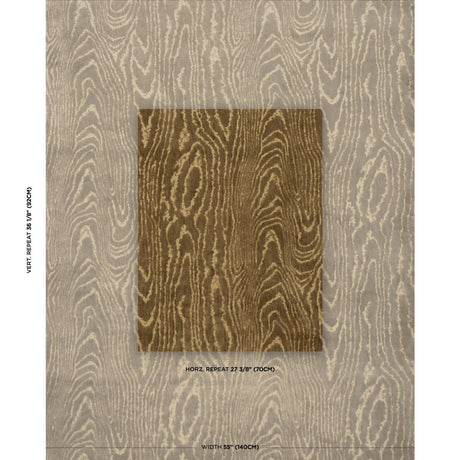 Schumacher Marisa Moire Velvet Camel Fabric