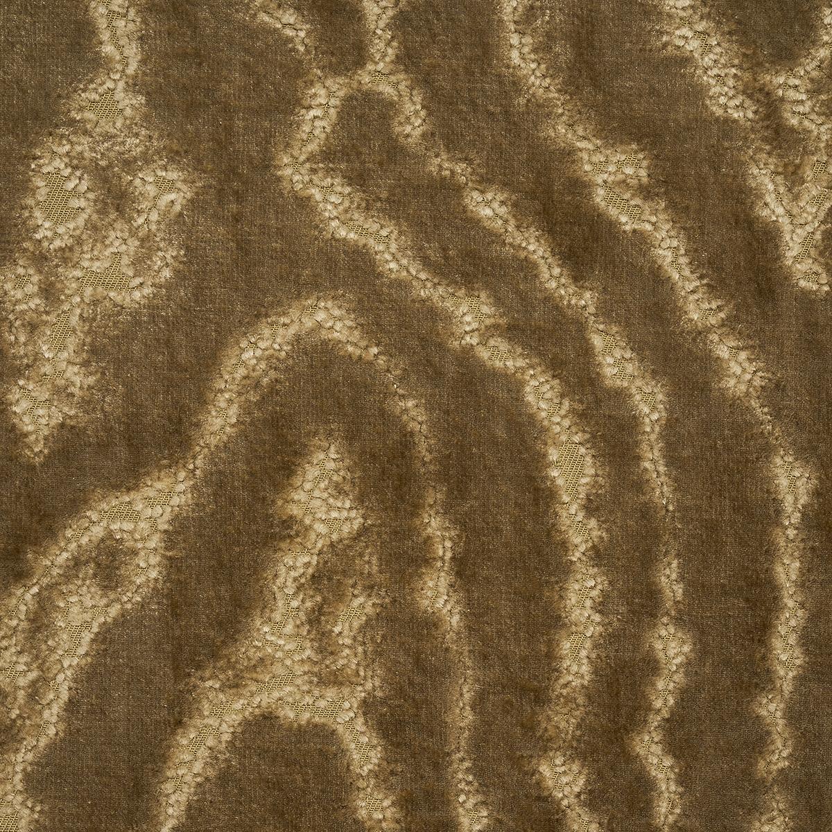 Schumacher Marisa Moire Velvet Camel Fabric