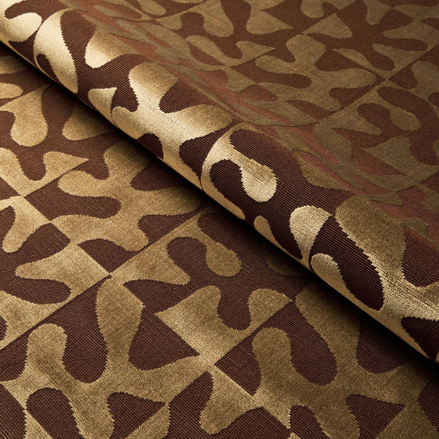 Schumacher Modern Dance Velvet Gold Fabric