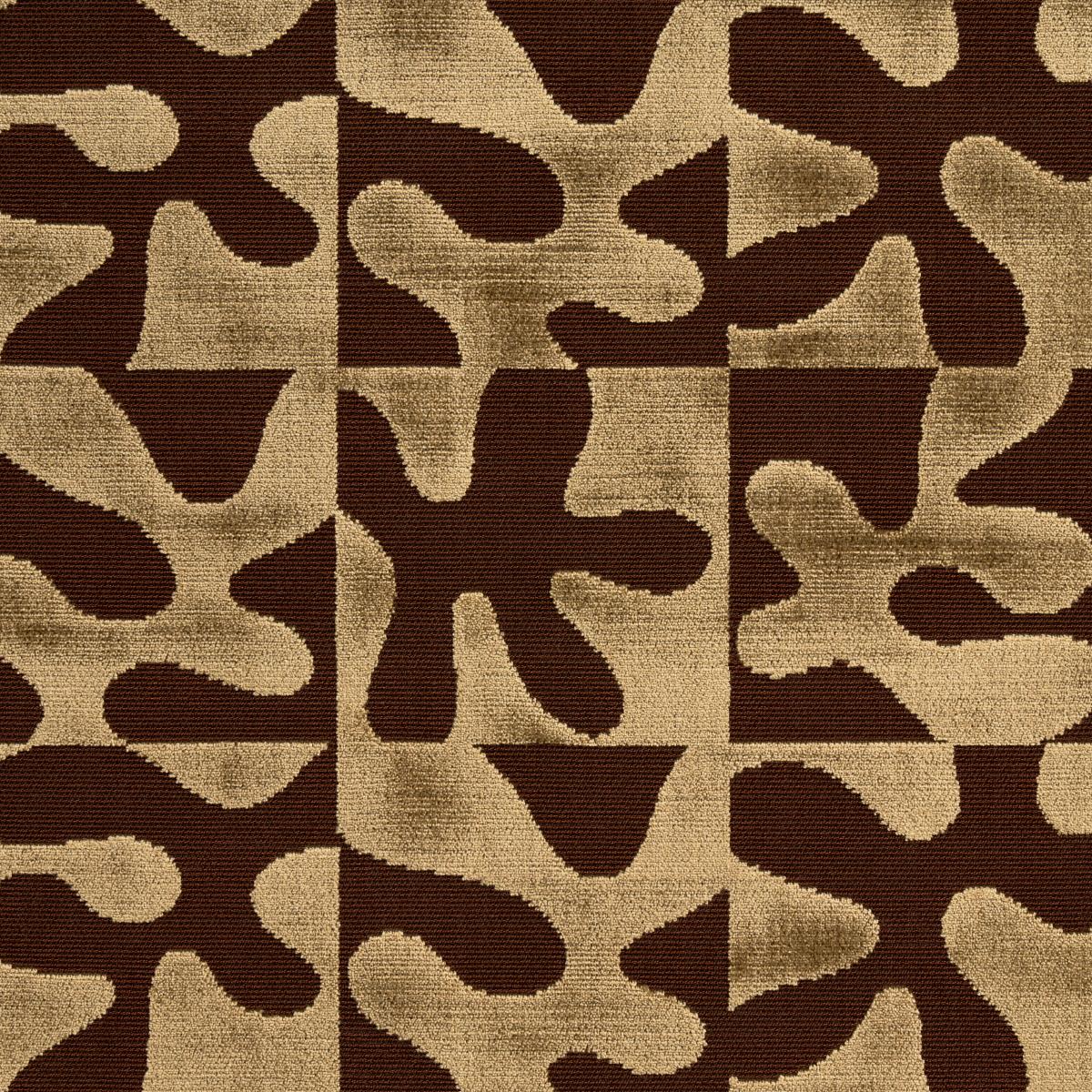 Schumacher Modern Dance Velvet Gold Fabric