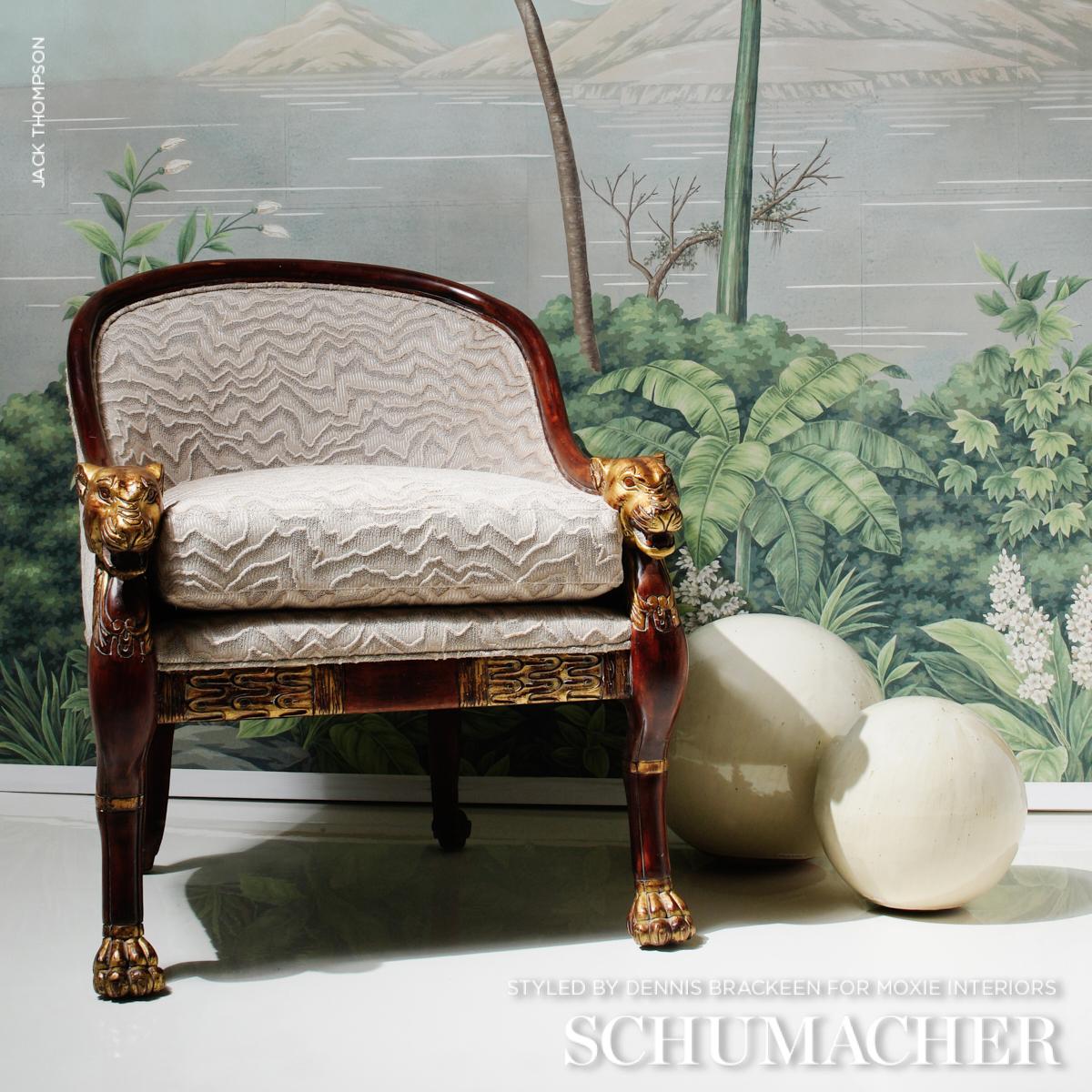 Schumacher Zambezi Velvet Champagne Fabric