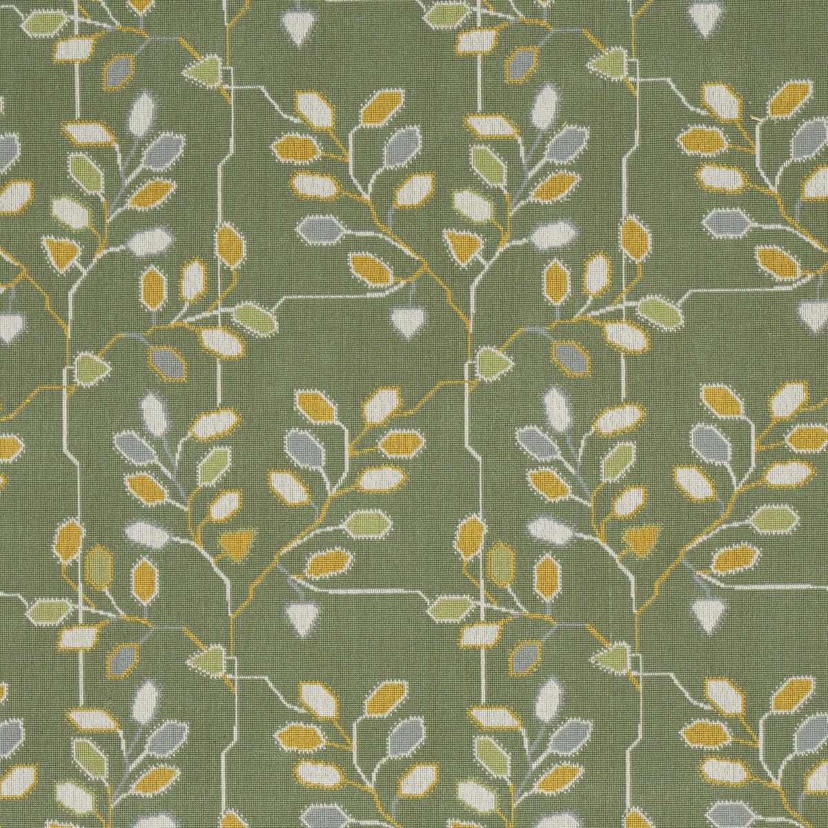 Schumacher Tumble Weed Pingl Meadow Green Fabric