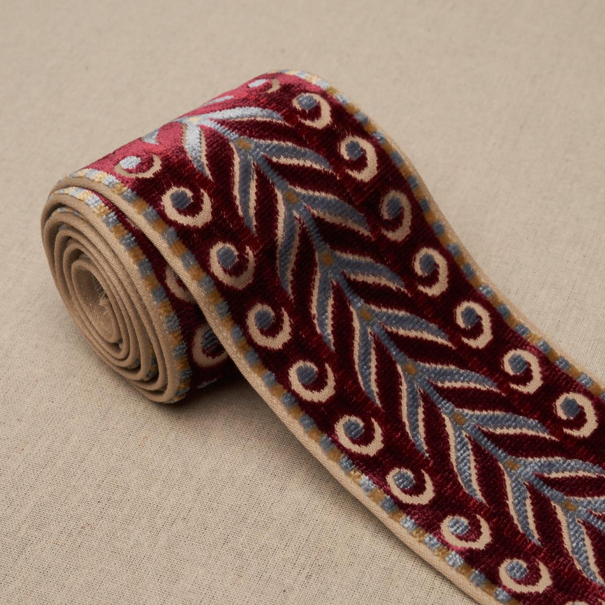 Schumacher Aubergine Marion Velvet Tape