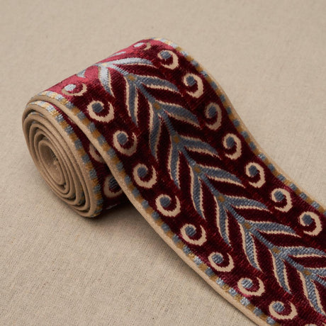 Schumacher Aubergine Marion Velvet Tape