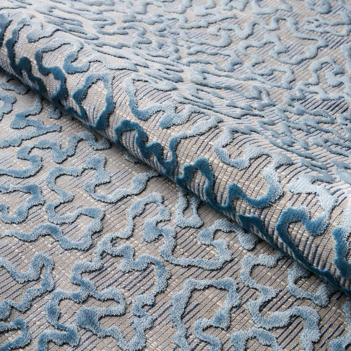 Schumacher Janis Velvet Moonstone Fabric