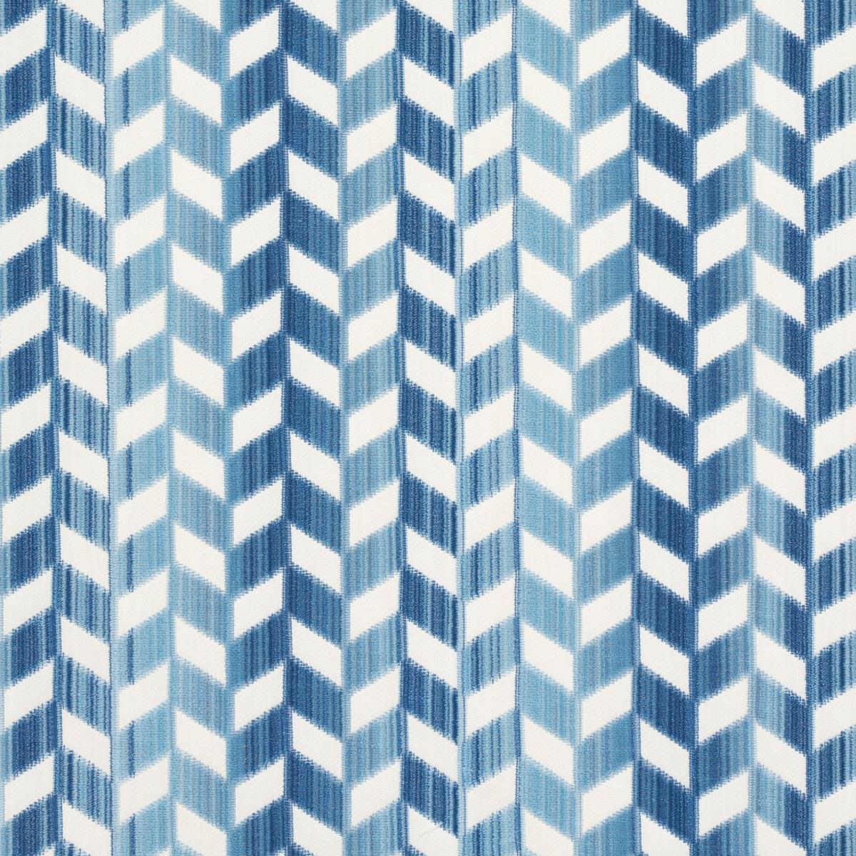 Schumacher Chevron Stri Velvet Porcelain Fabric