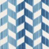 Schumacher Chevron Stri Velvet Porcelain Fabric