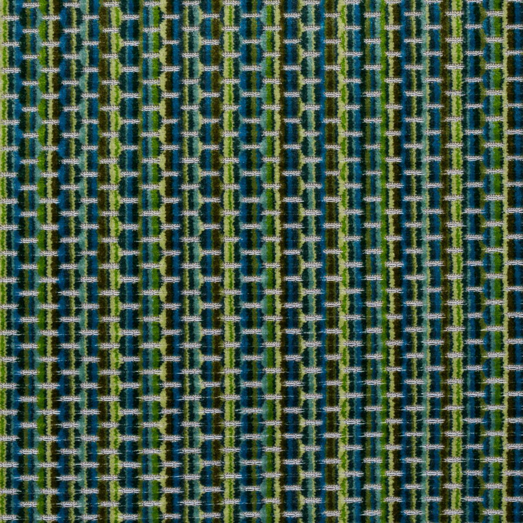 Schumacher Downtown Velvet Peacock Fabric