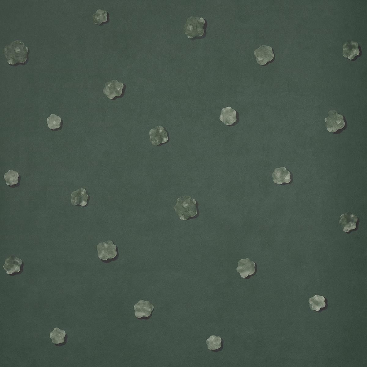 Schumacher Heavenly Bodies Deep Green Wallpaper