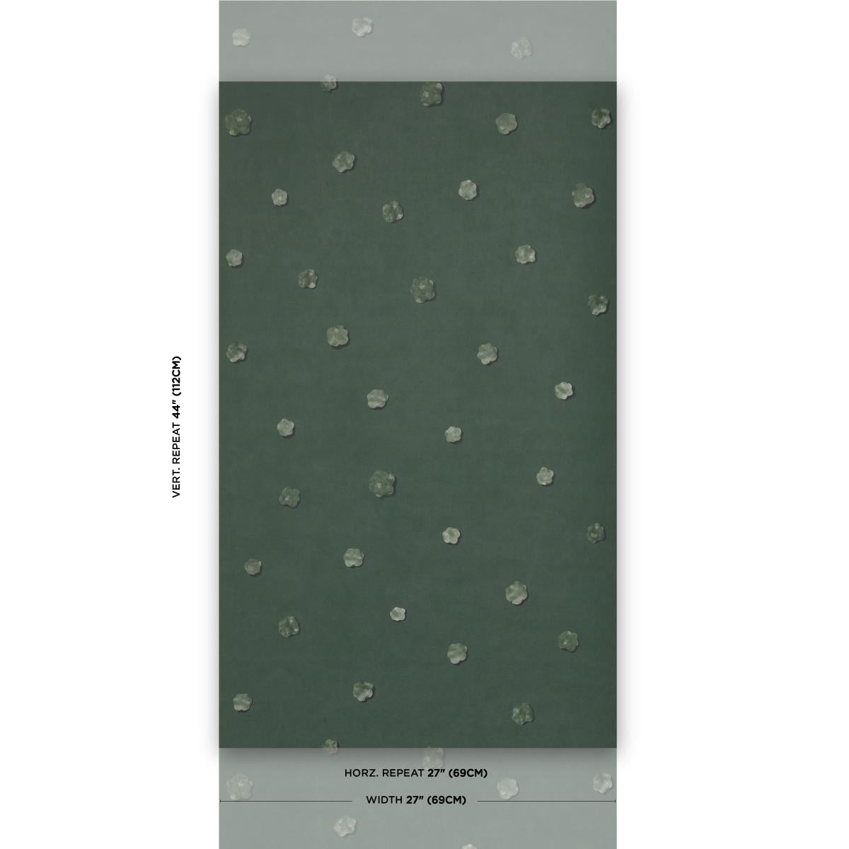 Schumacher Heavenly Bodies Deep Green Wallpaper
