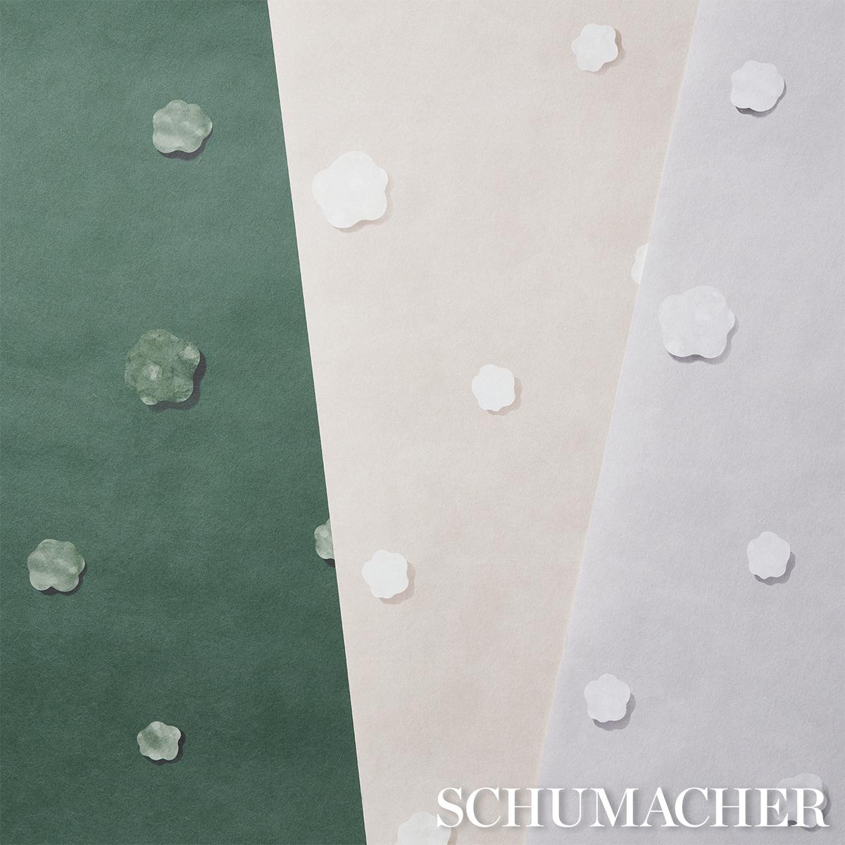 Schumacher Heavenly Bodies Deep Green Wallpaper