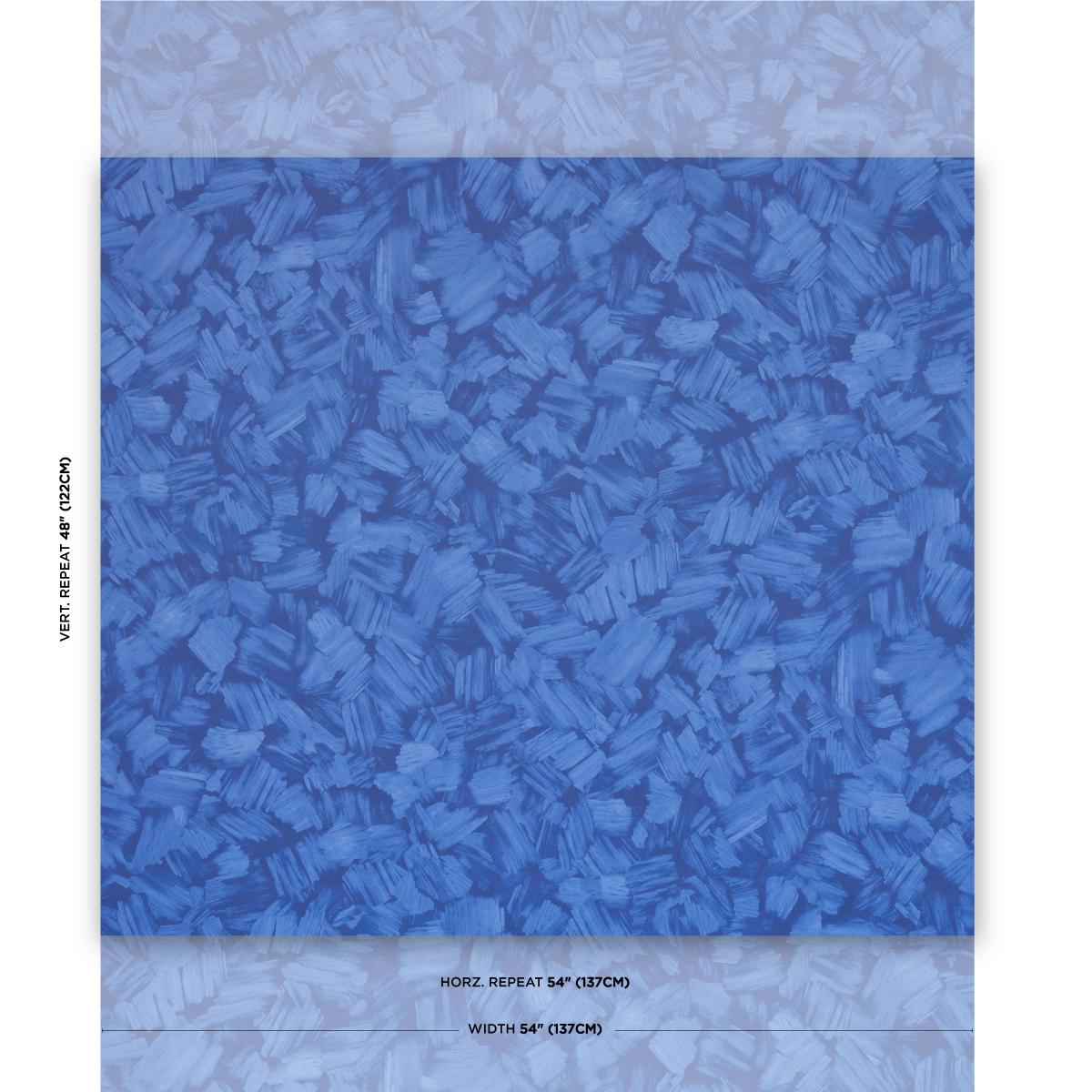 Schumacher Backdrop X Schumacher Atmos Bright Blue Wallpaper