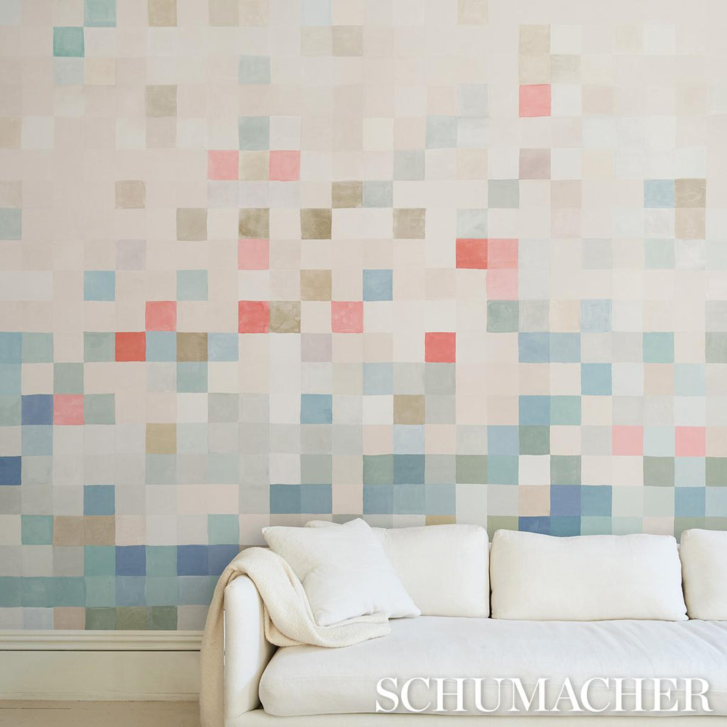 Schumacher Madame De Pixel Panel Set Multi Wallpaper