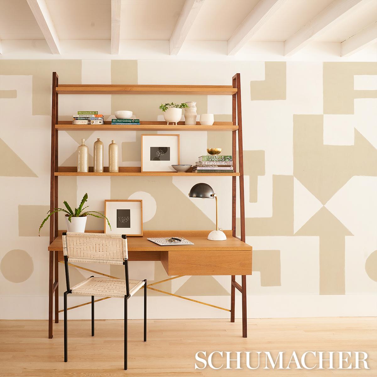 Schumacher Binary Panel Set Camel Wallpaper