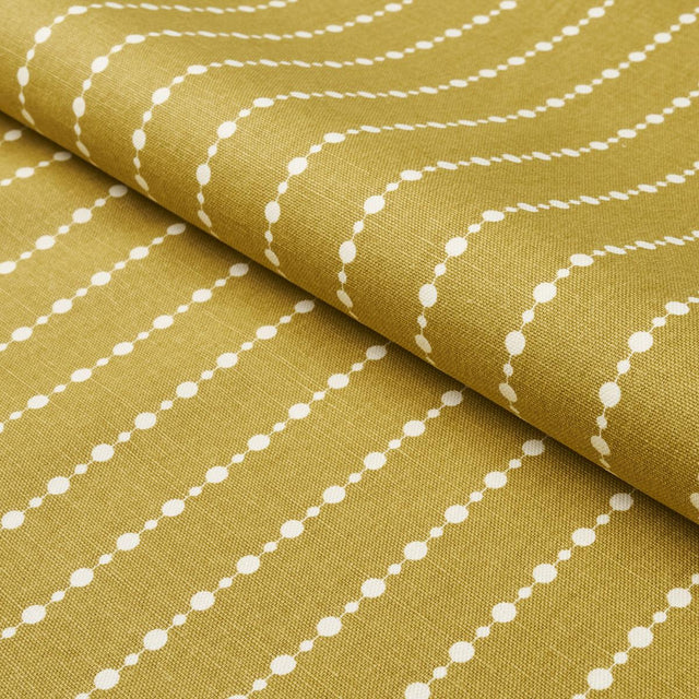 Schumacher Beaded Stripe Straw Fabric