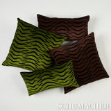 Schumacher Sabi Tiger Velvet Java 24" x 12" Pillow