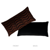 Schumacher Sabi Tiger Velvet Java 24" x 12" Pillow
