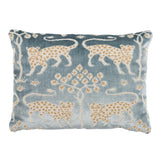 Schumacher Mineral 16" x 12" Woodland Leopard Velvet Pillow