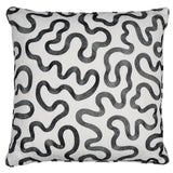 Schumacher Black On Ivory 18" x 18" Riley Pillow