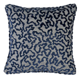 Schumacher Blue 18" x 18" Janis Velvet Pillow