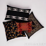 Schumacher Black & Beige 20" x 20" Tree Of Life Pillow